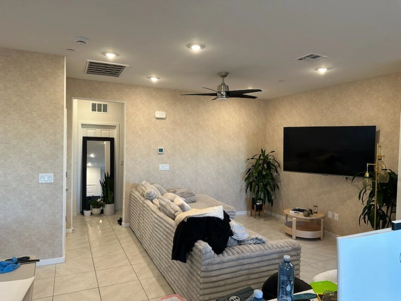 Luxury wallpaper installation in Atlanta Georgia residence